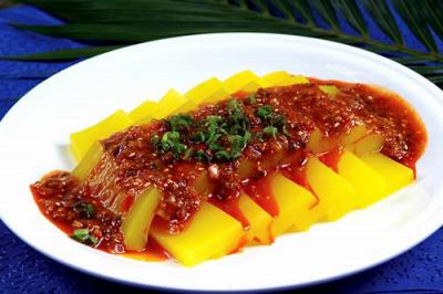 【四川特色小吃技術(shù)培訓】著名小吃豌豆涼粉的做法